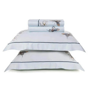 Jogo de Cama Queen Villa Reale 4 Pçs 300 Fios Cetim 100% Algodão Egípcio Trussardi