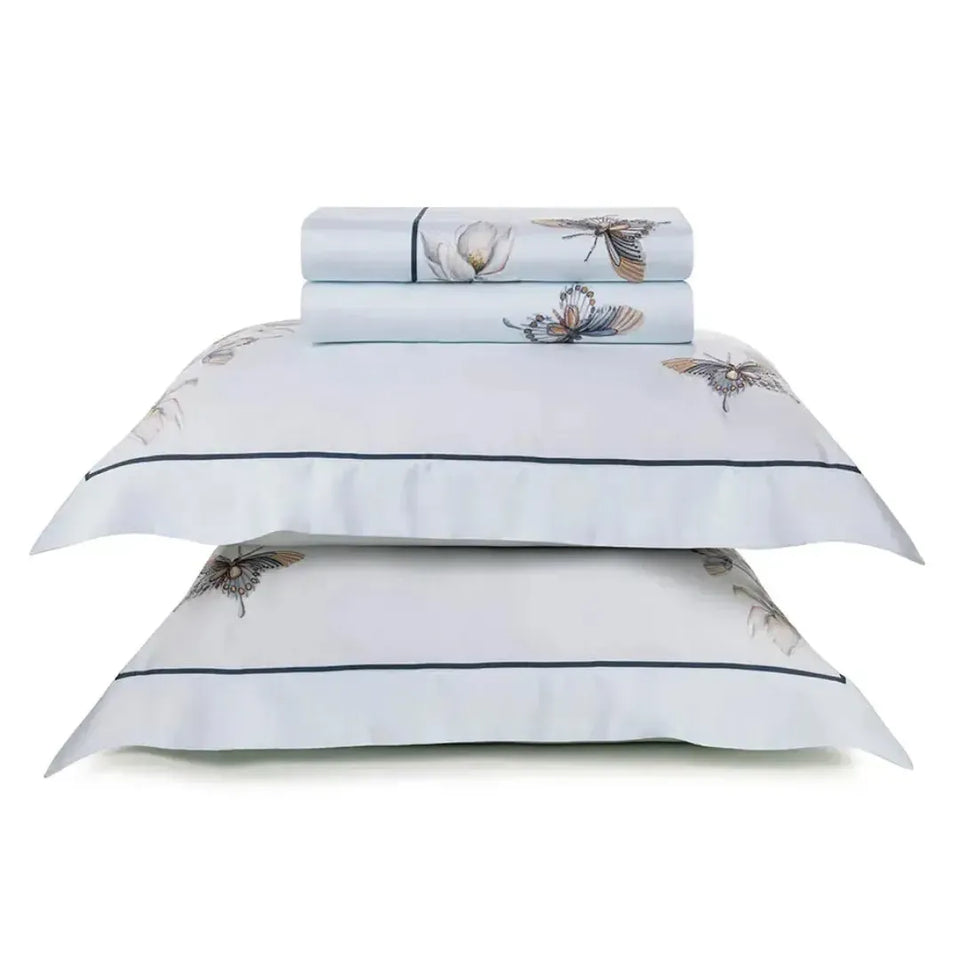 Jogo de Cama Queen Villa Reale 4 Pçs 300 Fios Cetim 100% Algodão Egípcio Trussardi