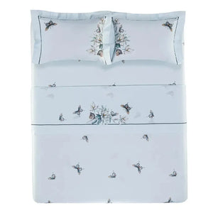 Jogo de Cama Queen Villa Reale 4 Pçs 300 Fios Cetim 100% Algodão Egípcio Trussardi