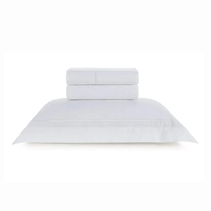 Jogo de Cama Solteiro Fiesole 4 Pçs 200 Fios 100% Algodão Branco Trussardi