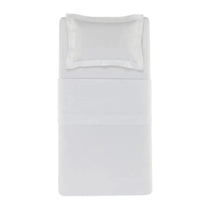 Jogo de Cama Fiesole 200 Fios 100% Algodão Branco Trussardi