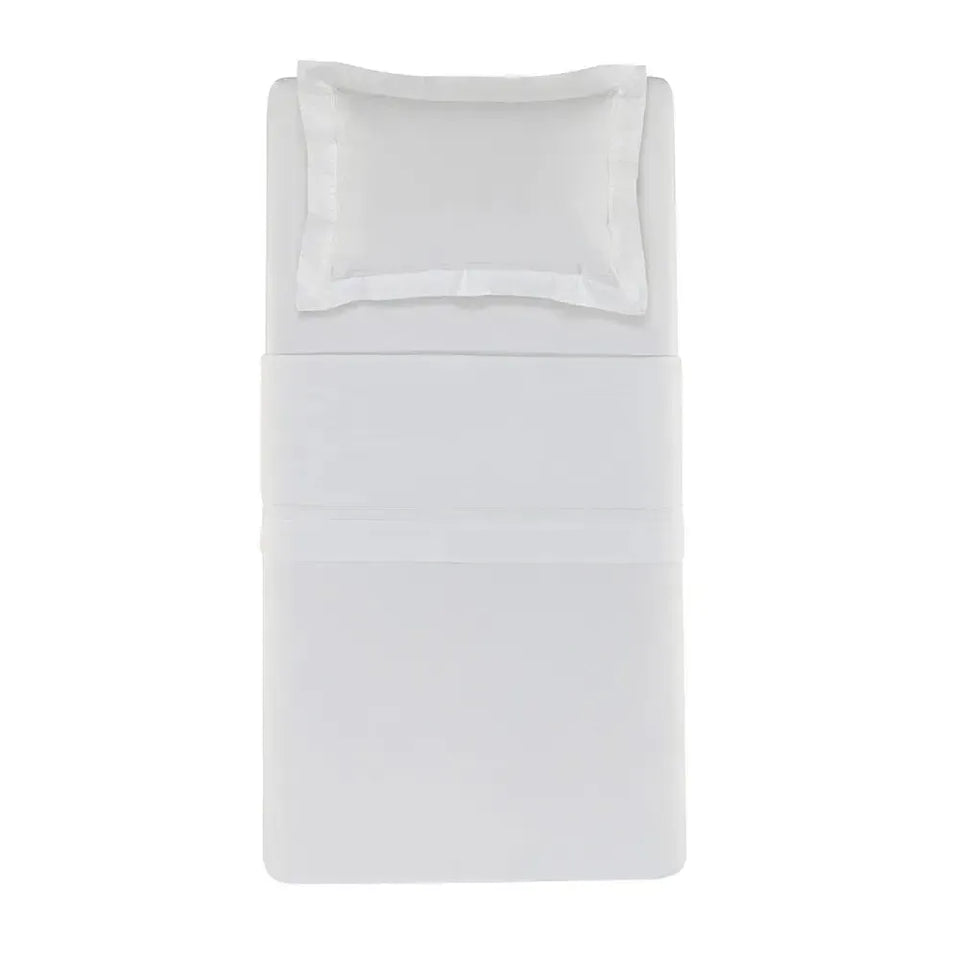Jogo de Cama Fiesole 200 Fios 100% Algodão Branco Trussardi