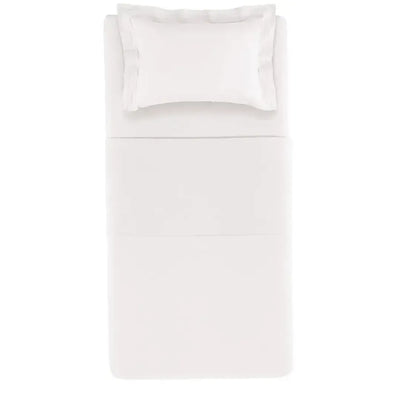 Jogo de Cama Solteiro Orsini 3 Pçs 200 Fios Percal 100% Algodão Branco Trussardi