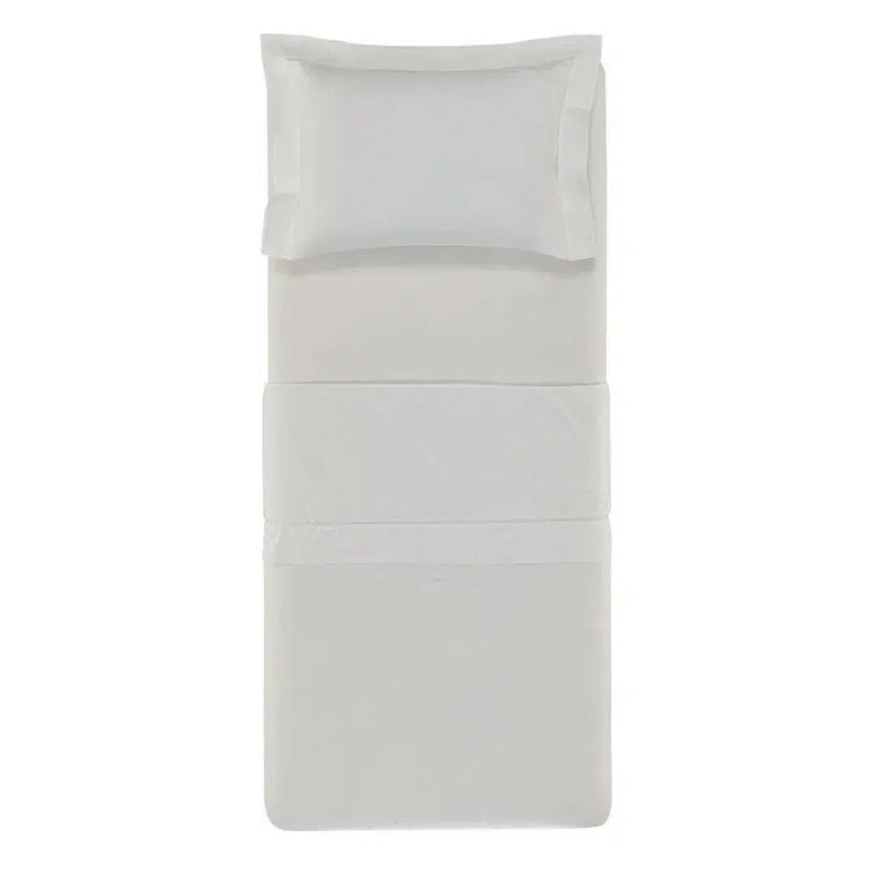 Jogo de Cama Portello 300 Fios 100% Algodão Egípcio Branco Trussardi