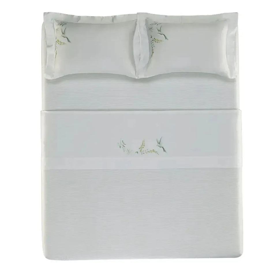 Jogo de Colcha Queen Isola Bella 3 Pçs 300 Fios Cetim 100% Bambu Trussardi