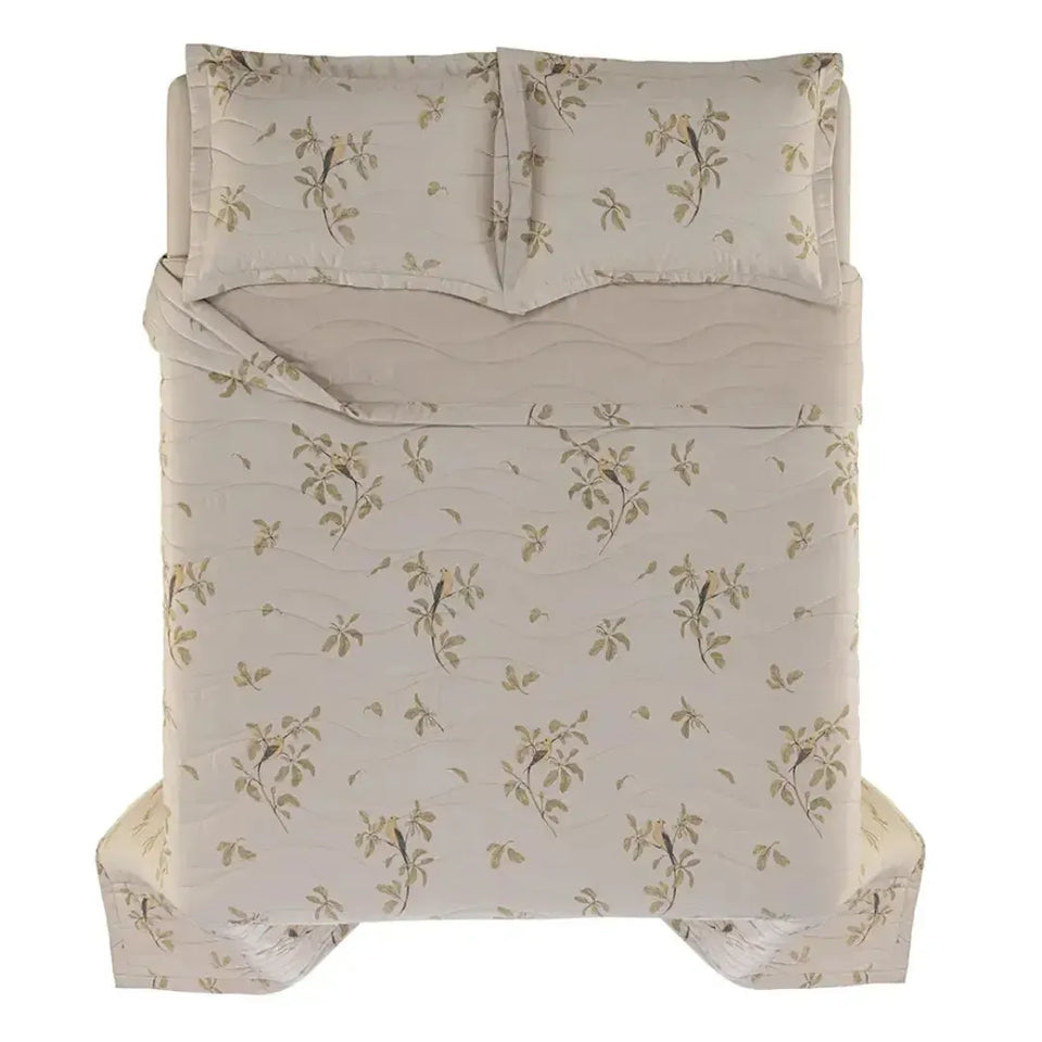 Jogo de Colcha Casal Pittori 3 Pçs 300 Fios Cetim 100% Algodão Egípcio Trussardi