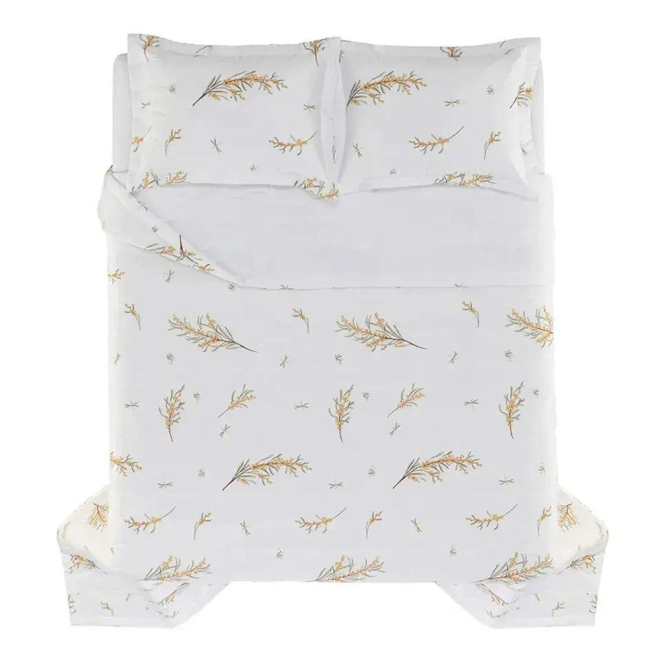 Jogo de Colcha King Mimosa 3 Pçs 300 Fios 100% Algodão Egípcio Trussardi