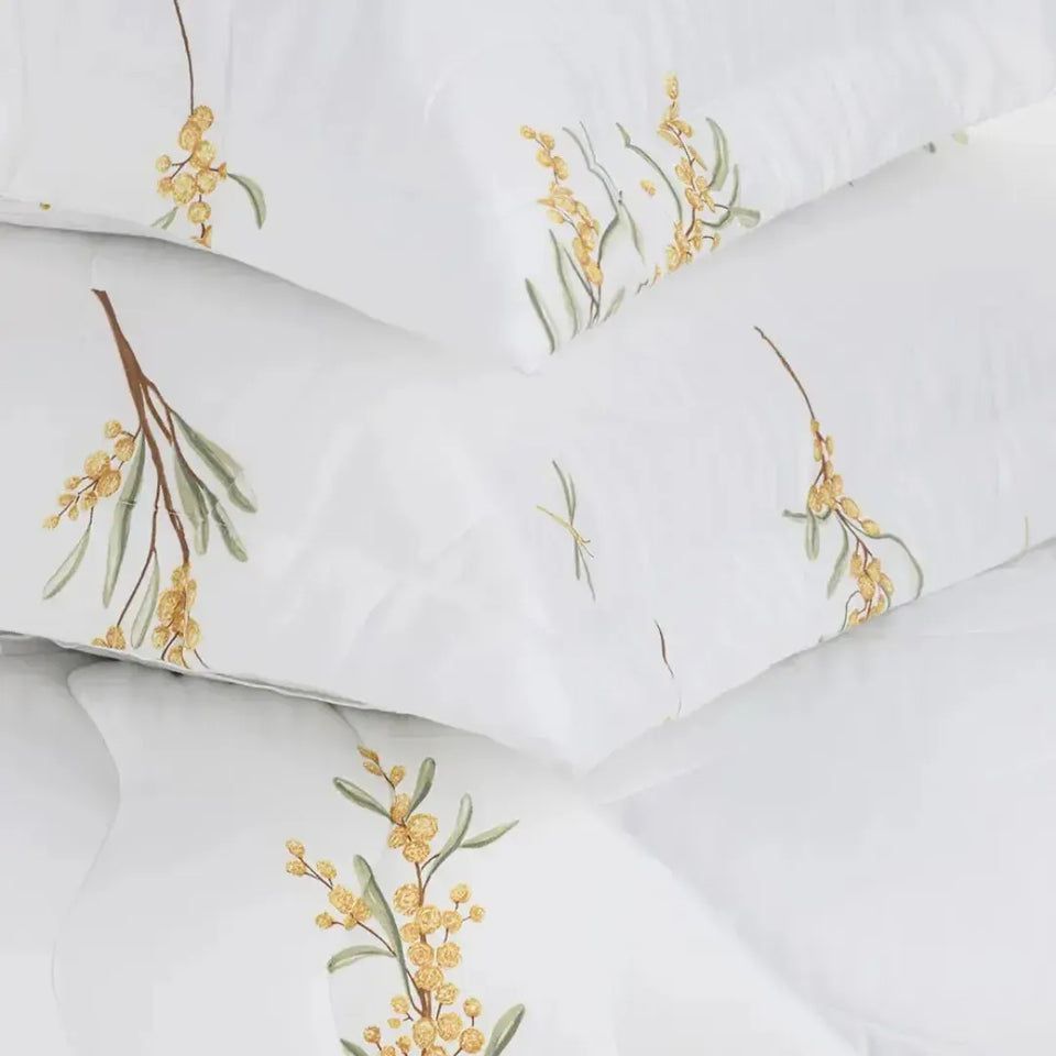 Jogo de Colcha King Mimosa 3 Pçs 300 Fios 100% Algodão Egípcio Trussardi