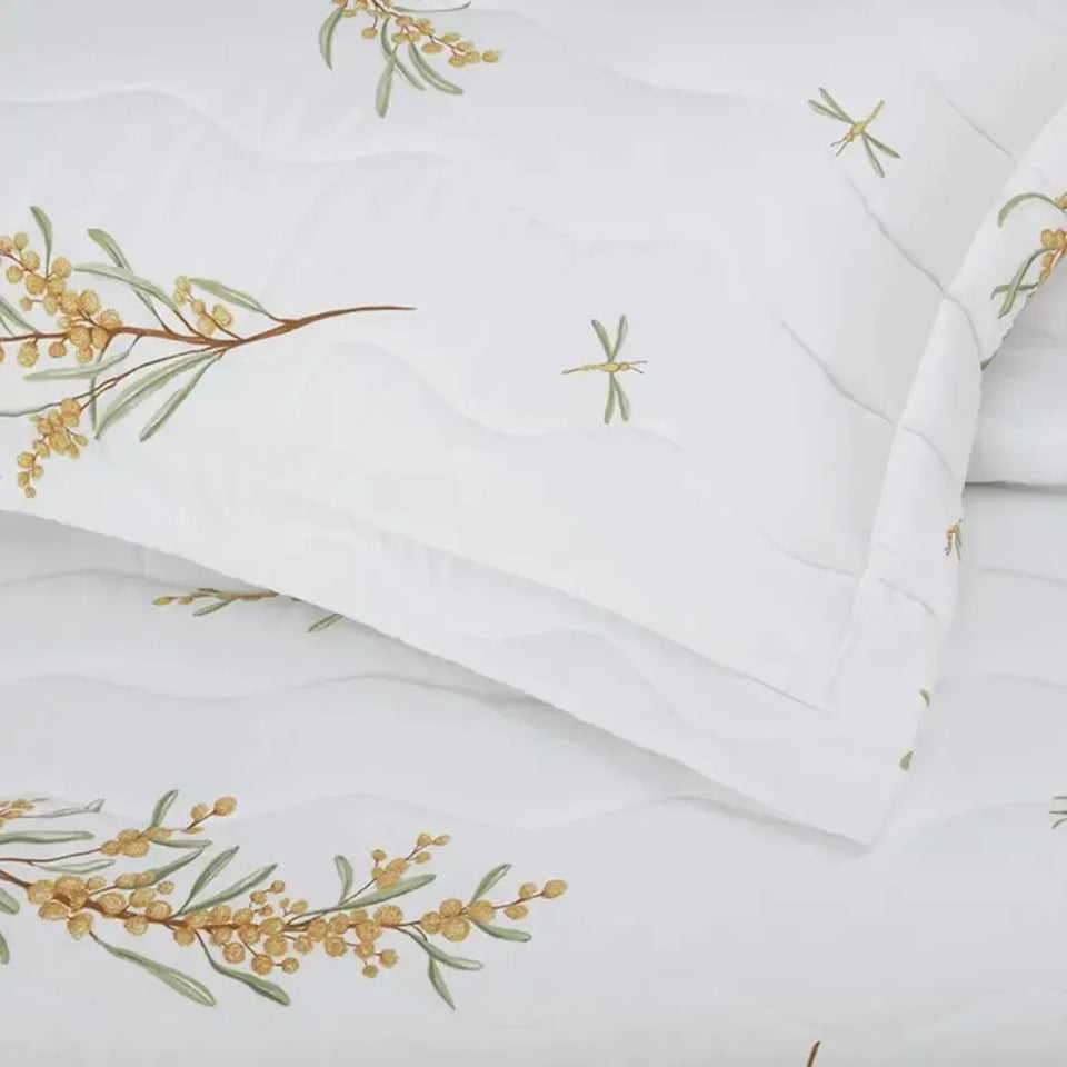 Jogo de Colcha King Mimosa 3 Pçs 300 Fios 100% Algodão Egípcio Trussardi