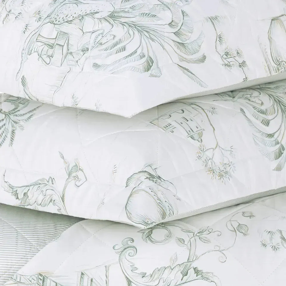 Jogo de Colcha Queen Ortigia 3 Pçs 200 Fios 100% Algodão Trussardi