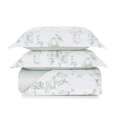 Jogo de Colcha King Ortigia 3 Pçs 200 Fios 100% Algodão Trussardi