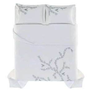 Jogo de Colcha Queen Pistacia 3 Pçs 300 Fios 100% Algodão Egípcio Trussardi