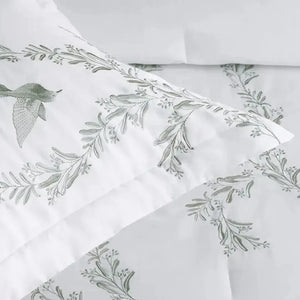 Jogo de Colcha Queen Pistacia 3 Pçs 300 Fios 100% Algodão Egípcio Trussardi