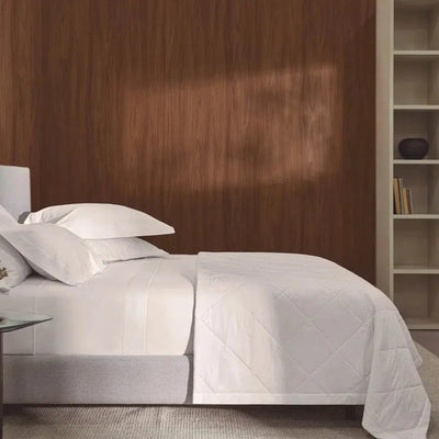 Jogo de Colcha King San Marco 3 Pçs 400 Fios Cetim 100% Algodão Egípcio Branco Trussardi