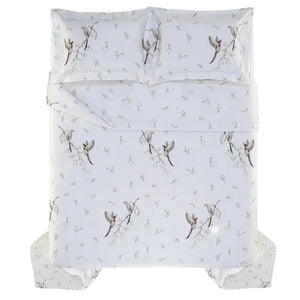 Jogo de Colcha King Uccelli 3 Pçs 300 Fios Cetim 100% Bambu Trussardi