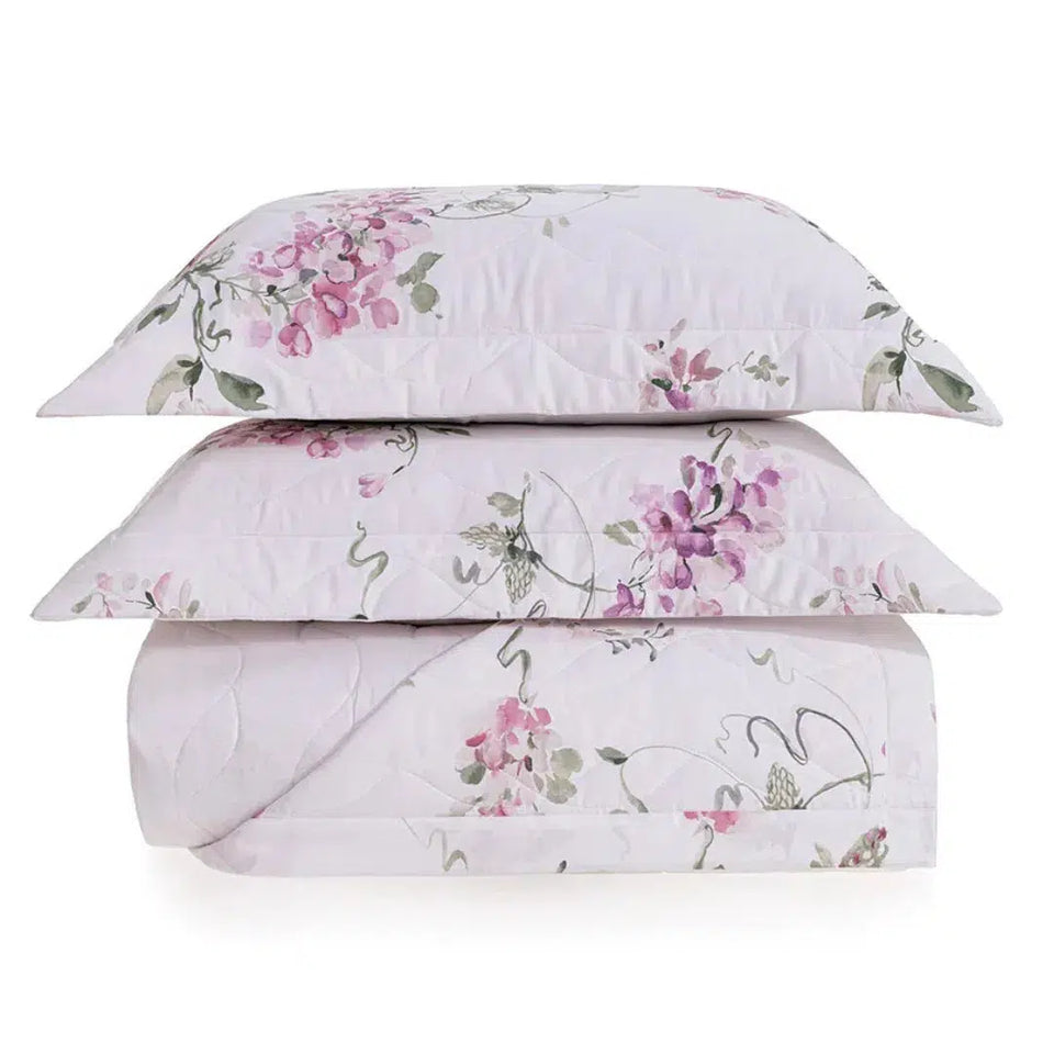 Jogo de Colcha King Wisteria com 3 Peças da Trussardi