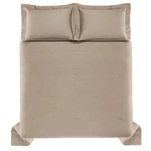 Jogo de Colcha Queen Dianna 3 Pçs 300 Fios 100% Algodão Egípcio Nocciola Trussardi