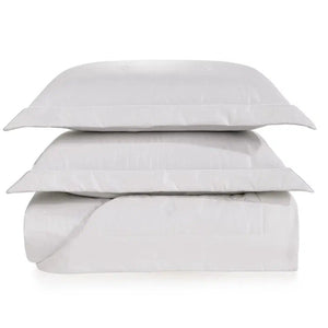 Jogo de Colcha Queen Mille 3 Pçs 1000 Fios 100% Algodão Egípcio Branco Trussardi