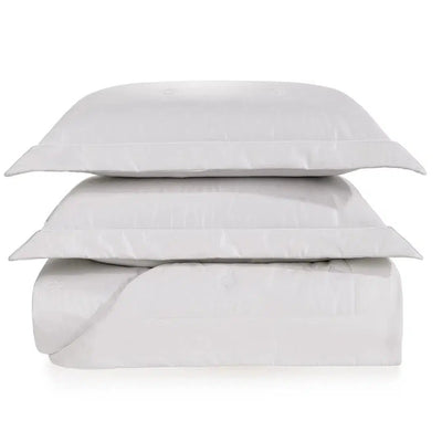 Jogo de Colcha Queen Mille 3 Pçs 1000 Fios 100% Algodão Egípcio Branco Trussardi