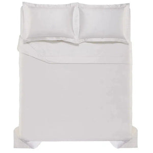 Jogo de Colcha Queen Mille 3 Pçs 1000 Fios 100% Algodão Egípcio Branco Trussardi