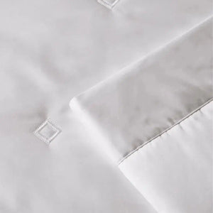 Jogo de Colcha Queen Mille 3 Pçs 1000 Fios 100% Algodão Egípcio Branco Trussardi