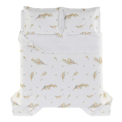 Jogo de Colcha Queen Mimosa 3 Pçs 300 Fios 100% Algodão Egípcio Trussardi