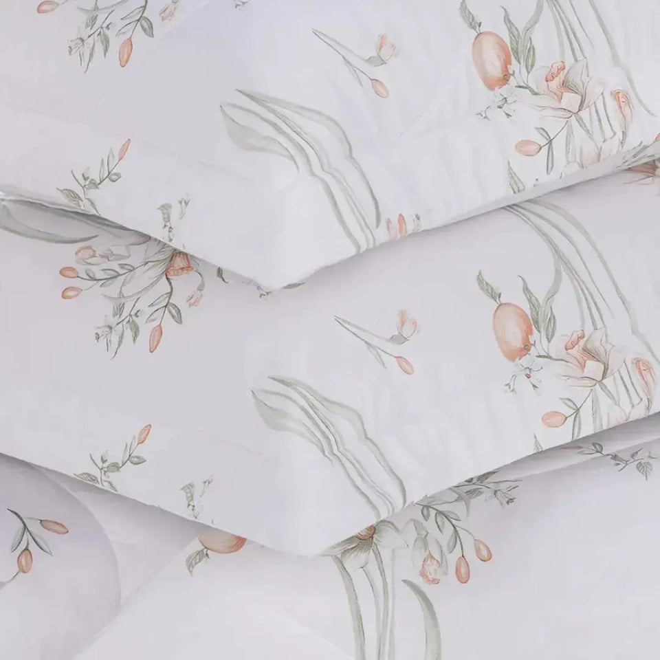 Jogo de Colcha Queen Narciso com 3 Peças 100% Algodão da Trussardi