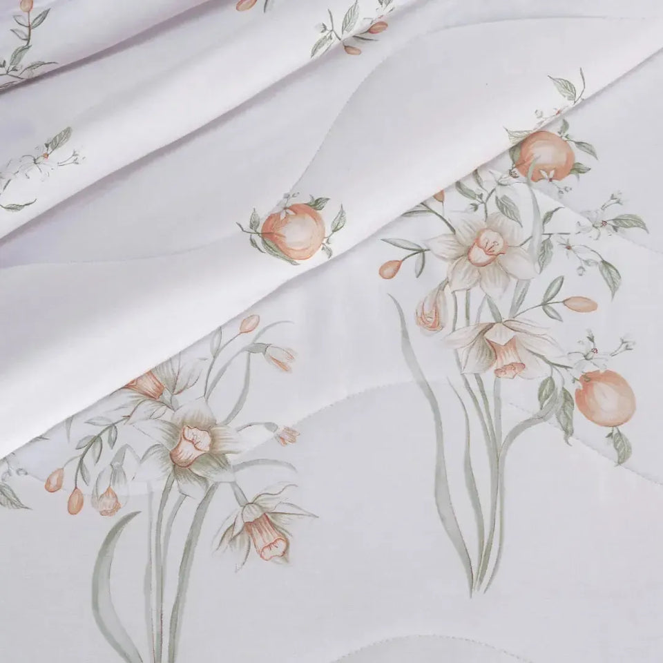 Jogo de Colcha Queen Narciso com 3 Peças 100% Algodão da Trussardi