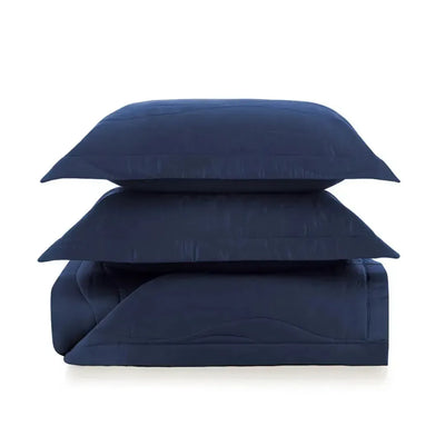 Jogo de Colcha Casal Novara 3 Pçs 300 Fios 100% Algodão Egípcio Azul Siciliano Trussardi