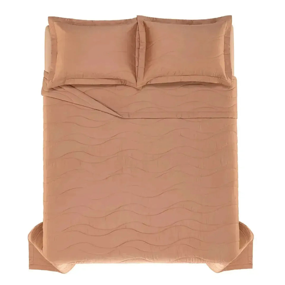 Jogo de Colcha Queen Novara 3 Pçs 300 Fios 100% Algodão Egípcio Solare Trussardi