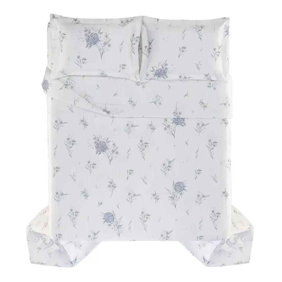 Jogo de Colcha Queen Ortensie 3 Pçs 300 Fios Cetim 100% Bambu Trussardi