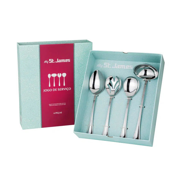 Jogo para Servir St. James 4 Peças Lace Inox