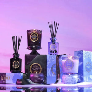 Kit 2 Mini Velas Lata Voluspa Wicked Collection Elphaba's / Glinda 25 Horas