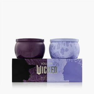 Kit 2 Mini Velas Lata Voluspa Wicked Collection Elphaba's / Glinda 25 Horas