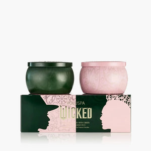 Kit 2 Mini Velas Lata Voluspa Wicked Collection Pink Goes Good With Green 25 Horas