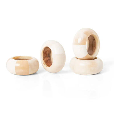 Kit 4 Anéis de Guardanapo Quartzo Natural