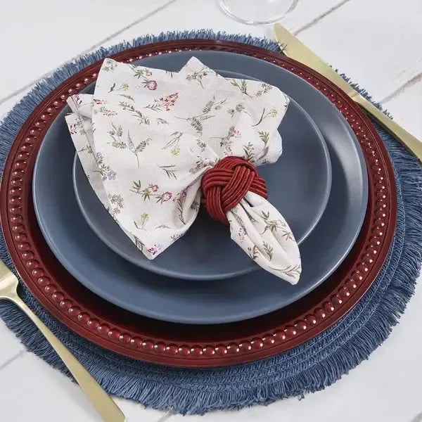 Kit 4 Anéis de Guardanapo Traccia Vermelho Copa&Cia