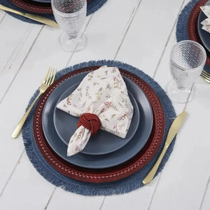 Kit 4 Anéis de Guardanapo Traccia Vermelho Copa&Cia