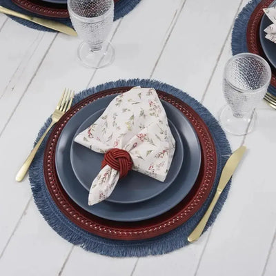 Kit 4 Anéis de Guardanapo Traccia Vermelho Copa&Cia