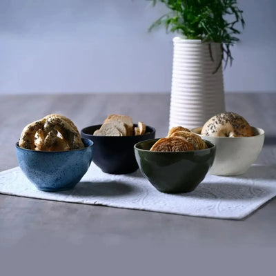 Kit 4 Bowls Stoneware Orgânico Colorido 558ml Porto Brasil