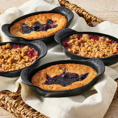 Kit 4 Mini Assadeiras Ovais Gourmand Matte Black 300ml 15cm Le Creuset