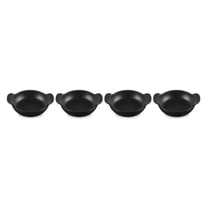 Kit 4 Mini Caçarolas Buffet Gourmand Matte Black 300ml 13cm Le Creuset