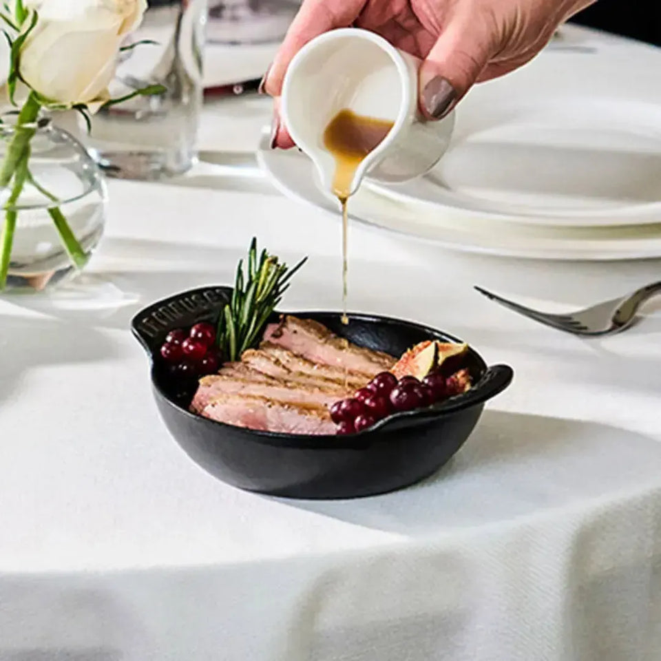 Kit 4 Mini Caçarolas Buffet Gourmand Matte Black 300ml 13cm Le Creuset