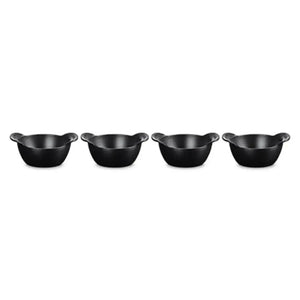 Kit 4 Mini Cocottes Gourmand Matte Black 300ml 11cm Le Creuset