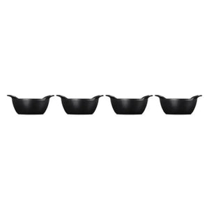 Kit 4 Mini Cocottes Gourmand Matte Black 300ml 11cm Le Creuset