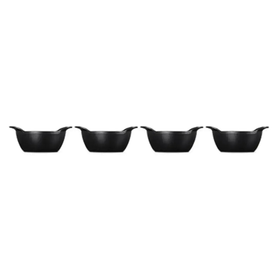 Kit 4 Mini Cocottes Gourmand Matte Black 300ml 11cm Le Creuset