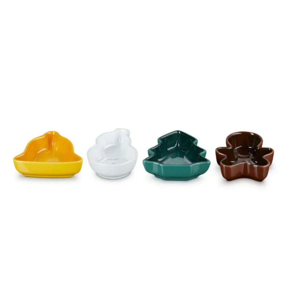 Kit 4 Mini Pratos Cerâmica Natal Le Creuset