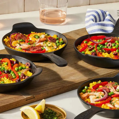 Kit 4 Mini Skillets Gourmand Matte Black 300ml 16cm Le Creuset