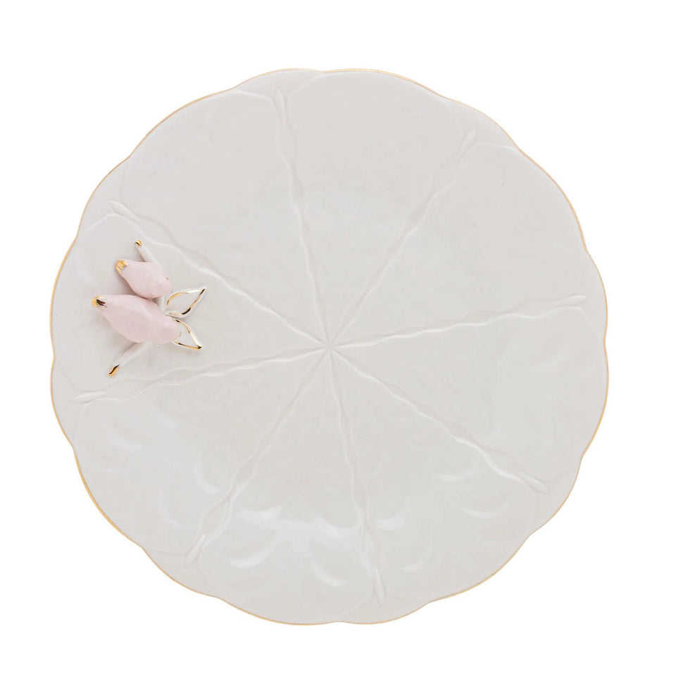 Kit 4 Pratos de Sobremesa Porcelana Birds 19cm