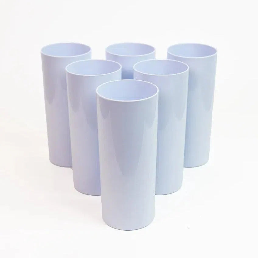 Kit 6 Copos Long Drink Acrílico 370ml Branco